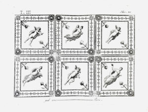 Print: Mosaic floor nymphs genie venus dove