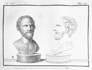 Print: Bronze bust demosthenes athens augustus