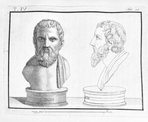 Print: Bronze bust zeno