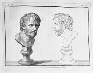 Print: Seneca bronze bust nero teacher
