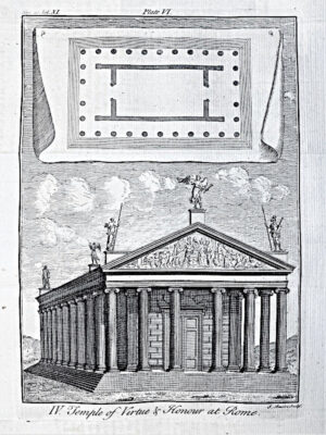 Print: Ancient Roman architecture - Temple of Virtue and Honour