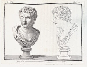 Print: Bronze bust caius caesar
