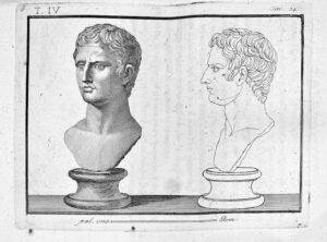 Print: Bronze bust caligula emperor
