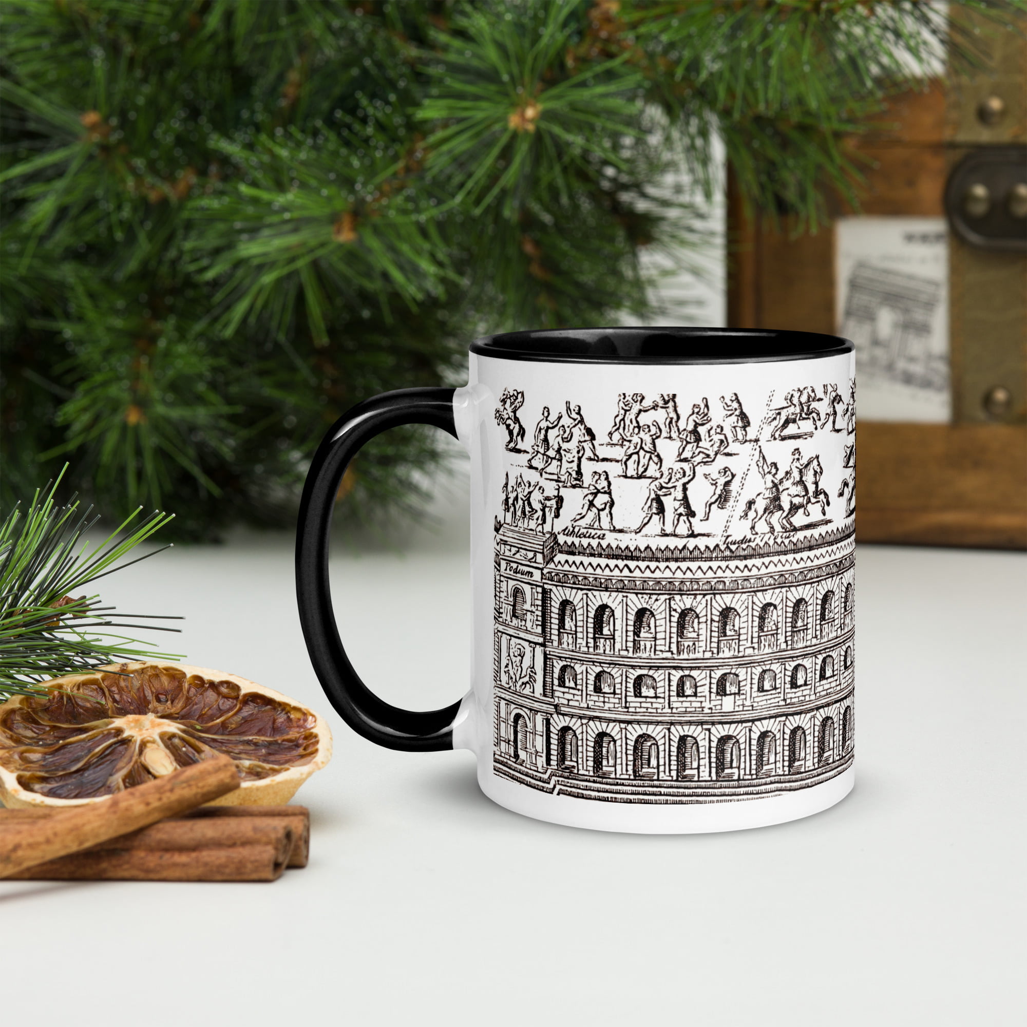 Colosseum naval battle mug with color inside