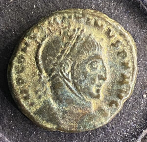 Roman bronze reduced follis Constantine the Great 307-337 AD