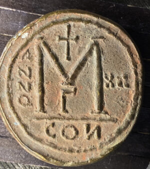 Byzantine bronze follis Justinian I 527-565 AD