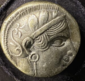 ATTICA ATHENS ANCIENT GREEK SILVER TETRADRACHM OWL (440-404 BC)RARE.14,3 GR.26MM