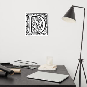 Poster - Antique letter D