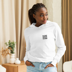 Hooded long-sleeve tee  - Antique initial C for Corgie dog!