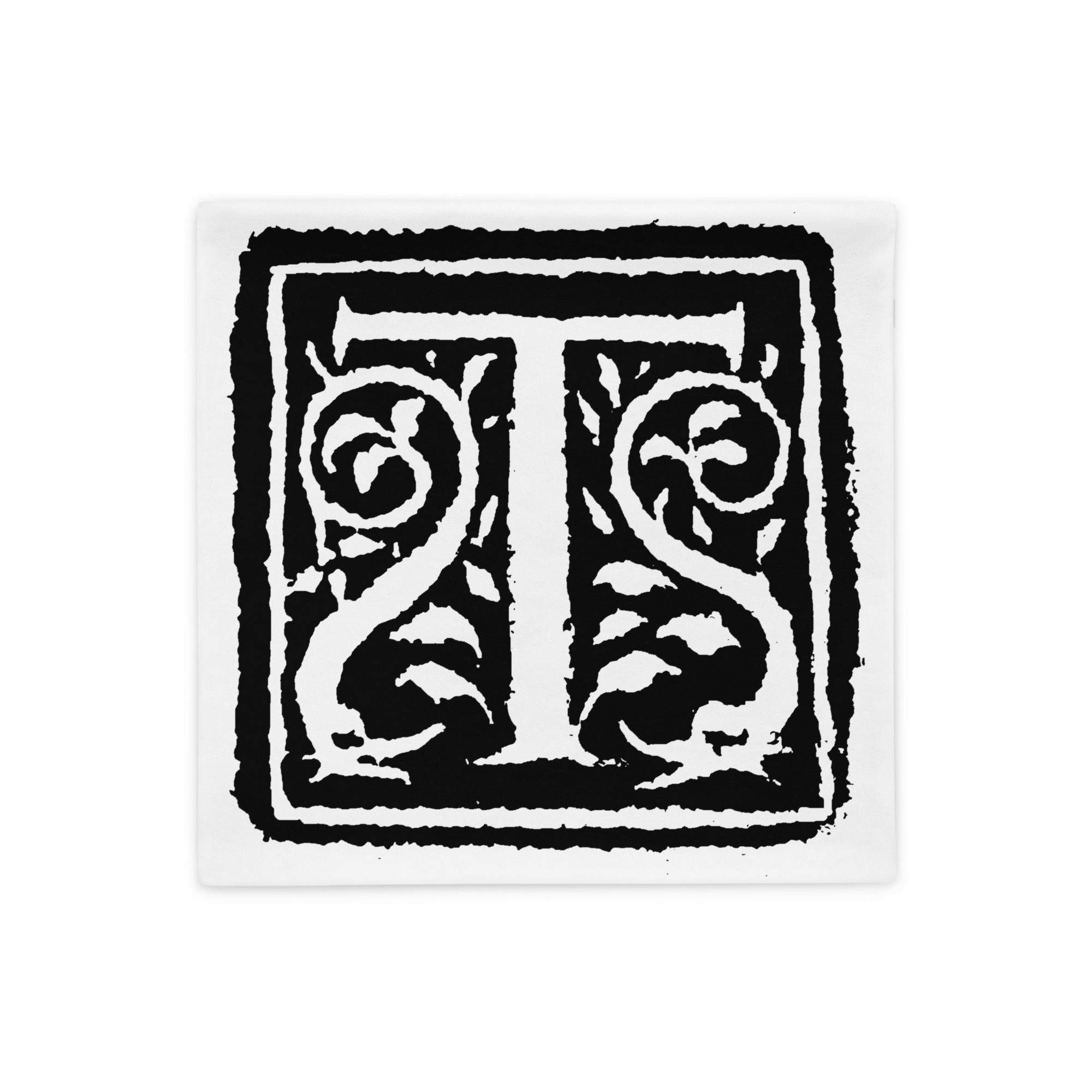 Pillow Case - Antique initial T