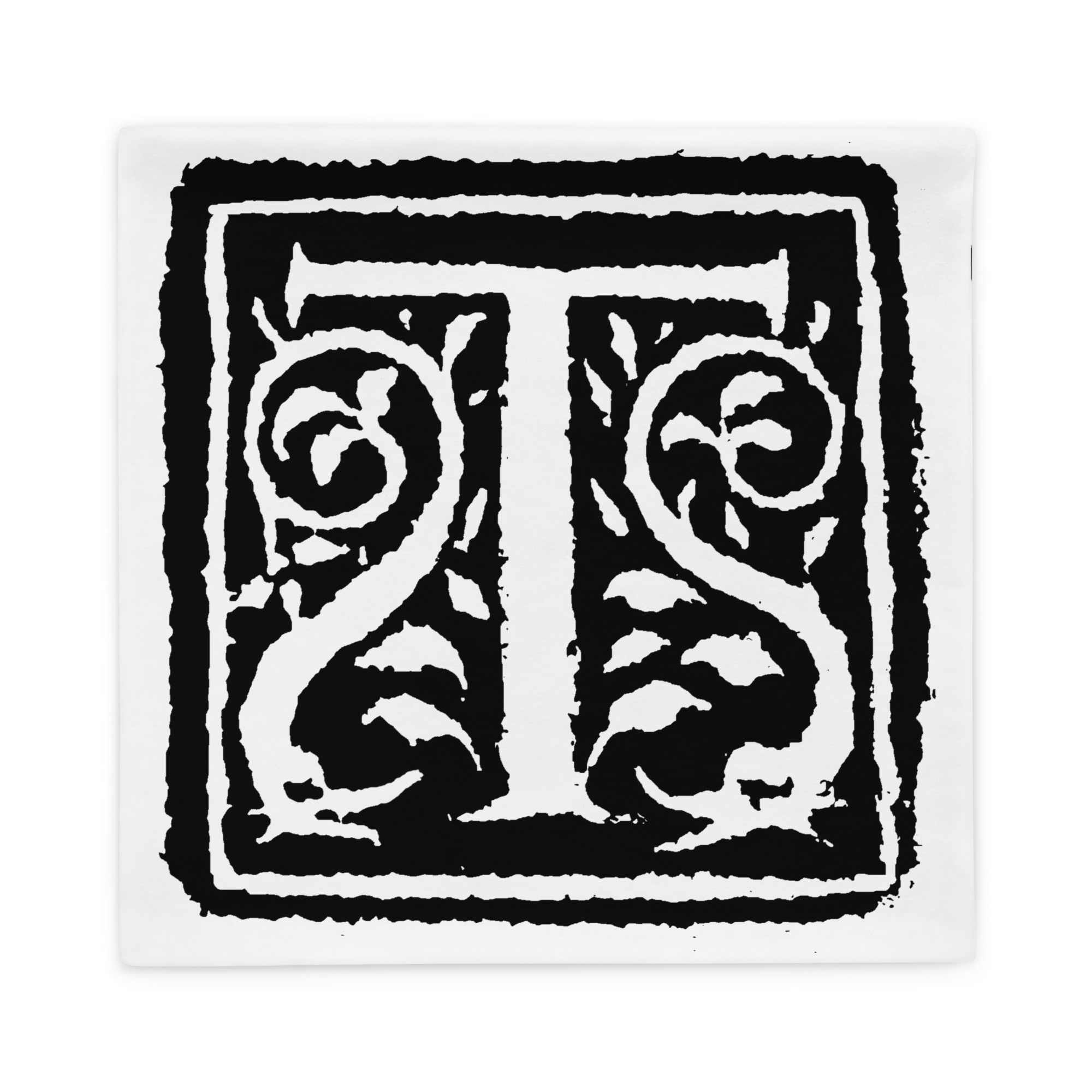 Pillow Case - Antique initial T - Image 4