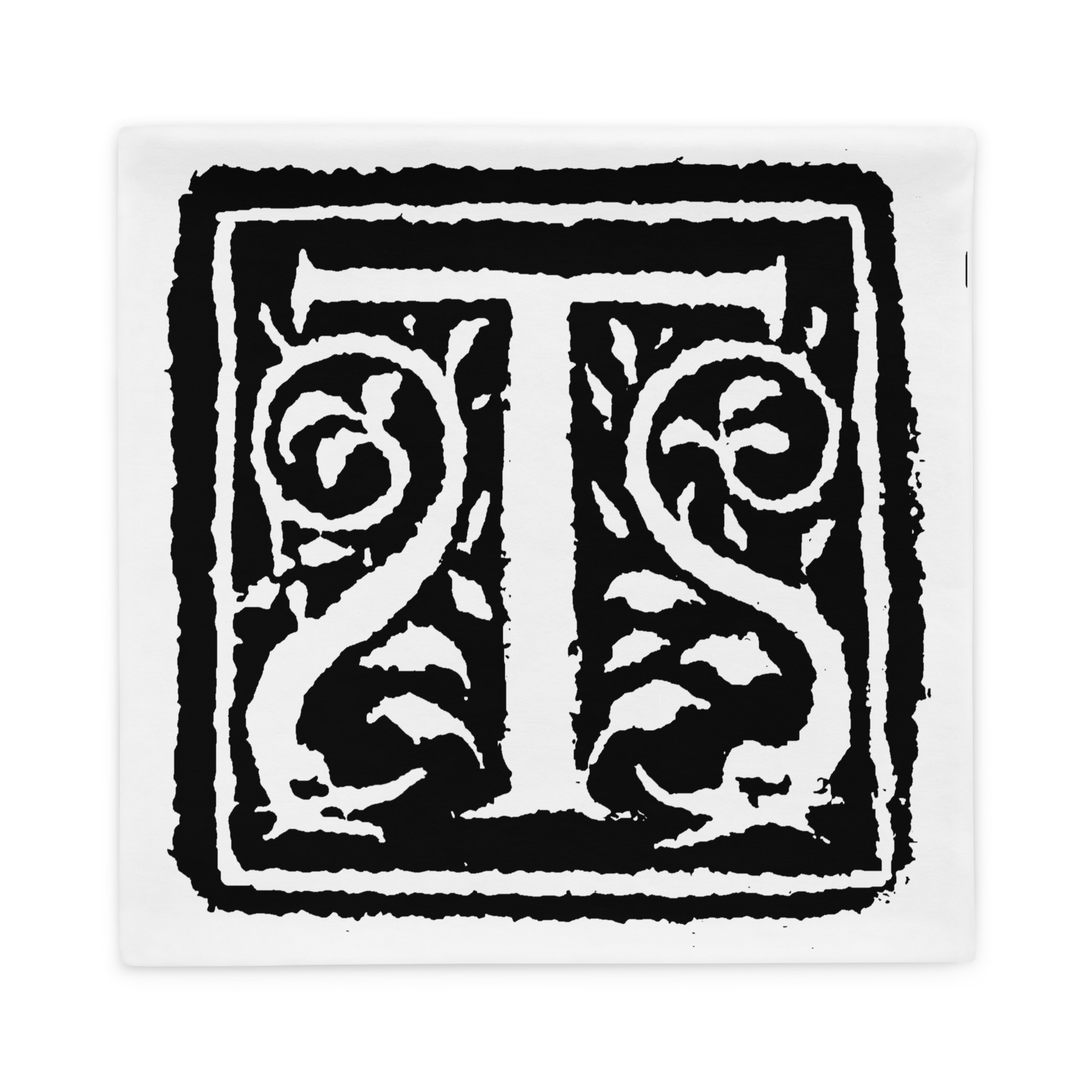 Pillow Case - Antique initial T - Image 3