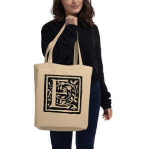 Tote Bag Antique Letter E