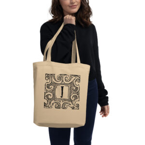 Eco Tote Bag - Antique letter J
