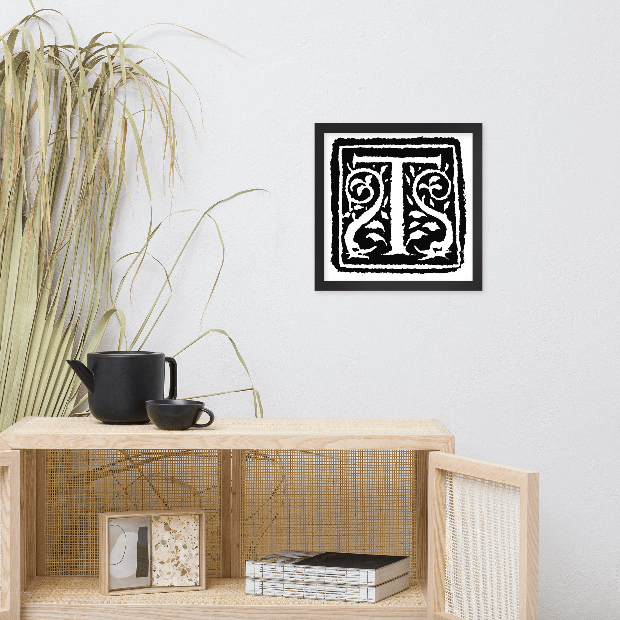 Framed poster - Antique initial T - Image 4