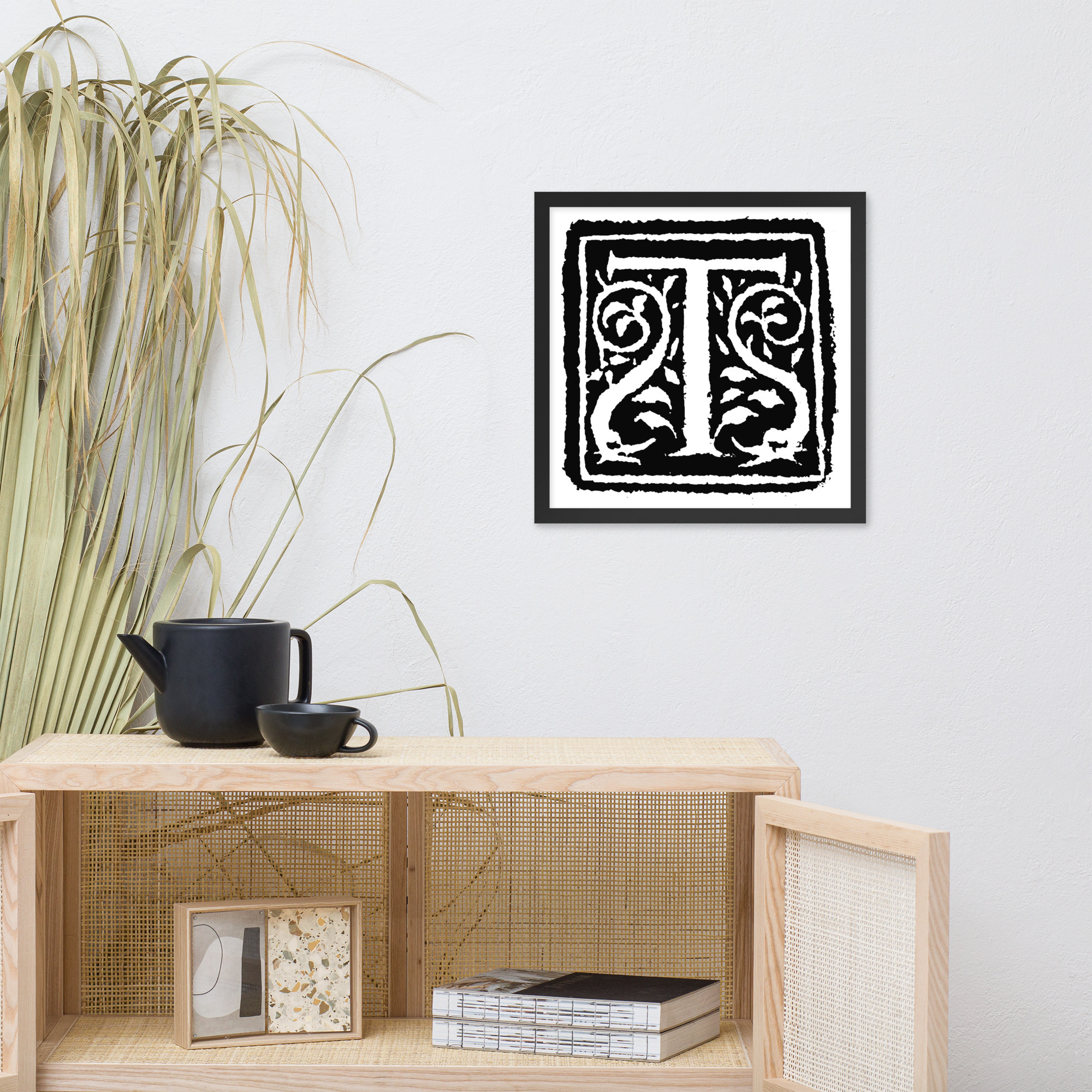 Framed poster - Antique initial T - Image 5