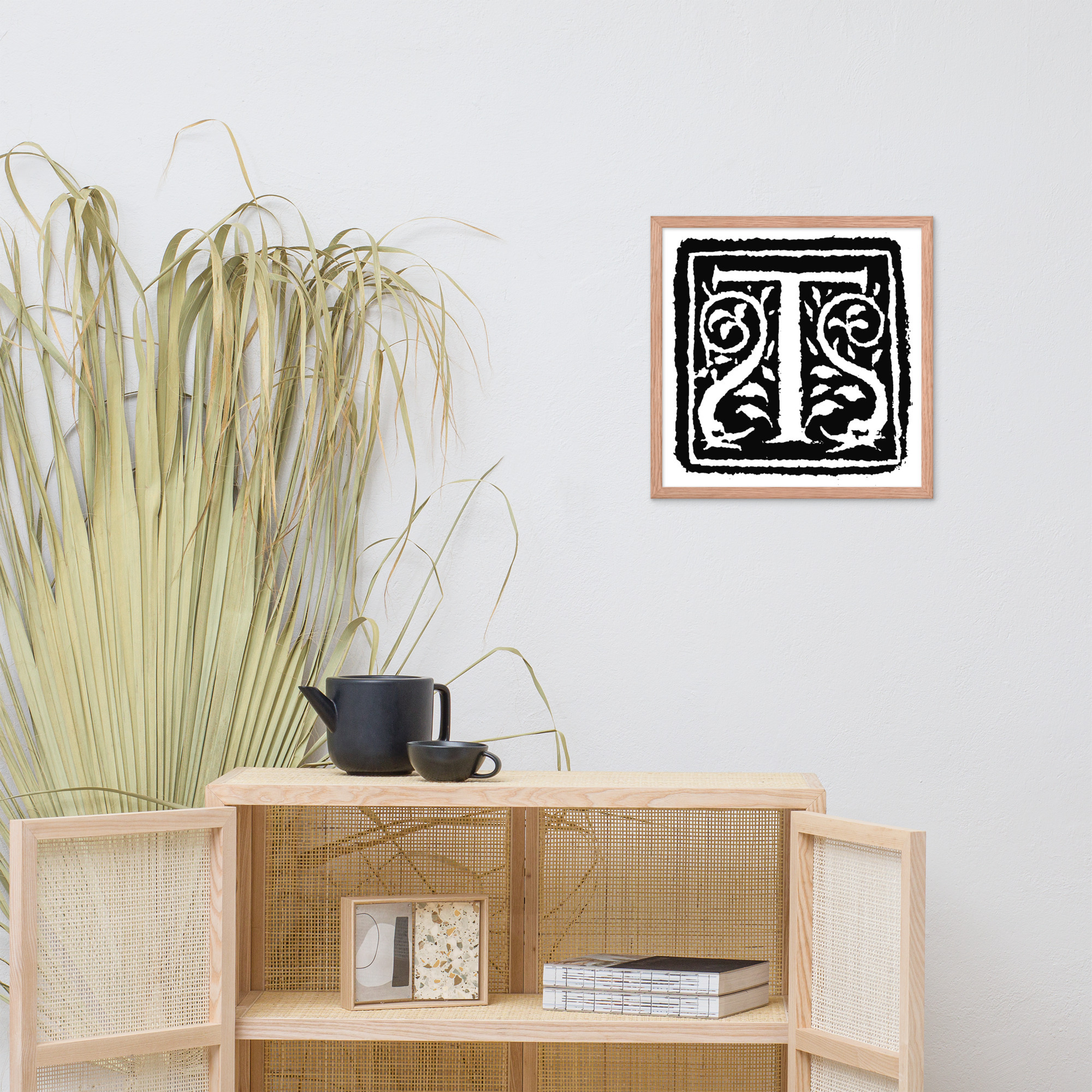 Framed poster - Antique initial T - Image 10