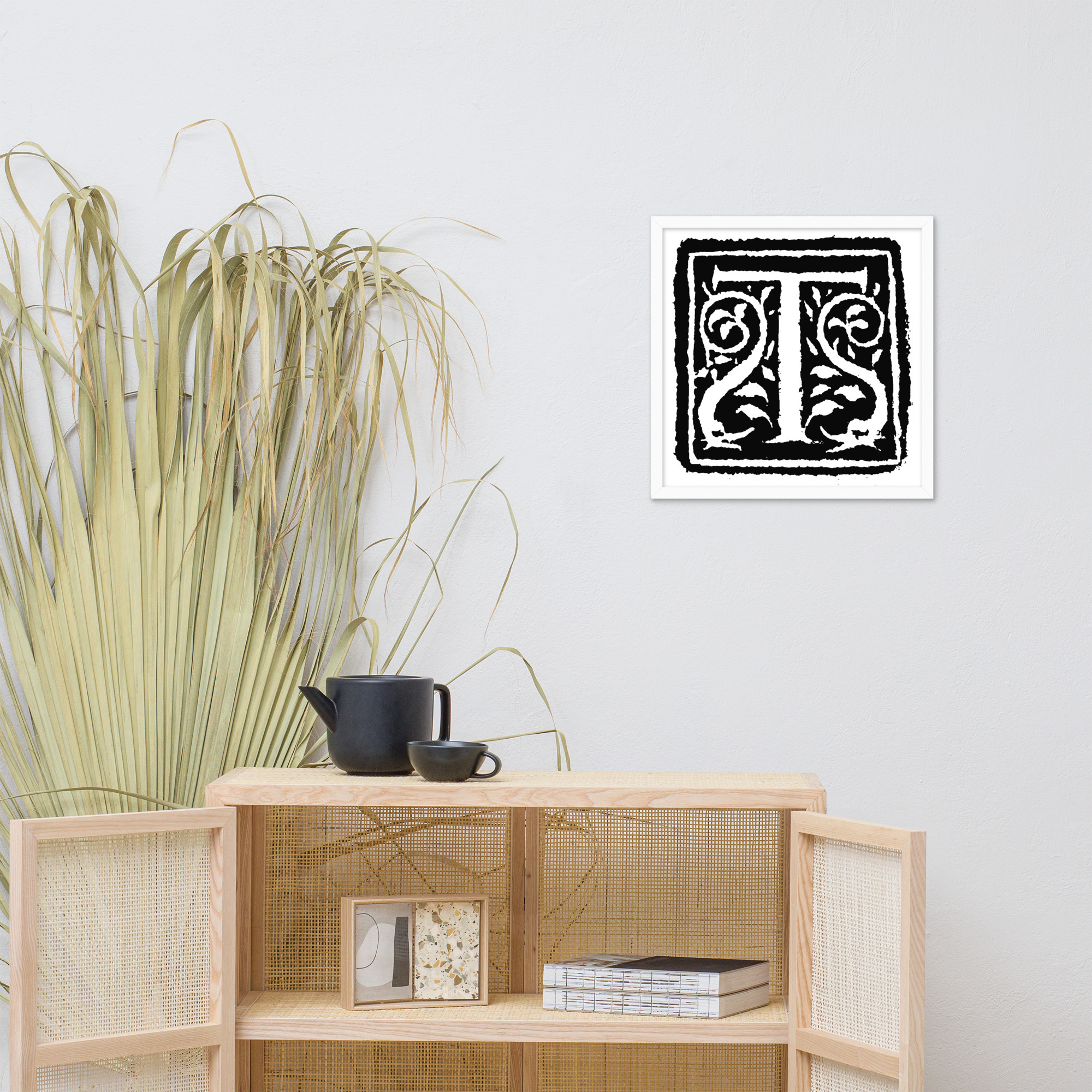 Framed poster - Antique initial T - Image 15