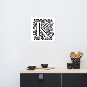 Poster - Antique capital letter K