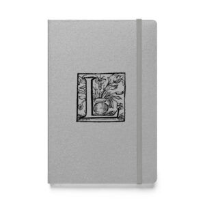 Hardcover bound notebook - Antique initial letter L