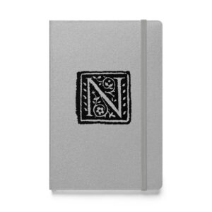 Hardcover bound notebook - Antique Initial N