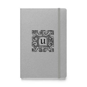 Hardcover bound notebook - Antique capital letter U