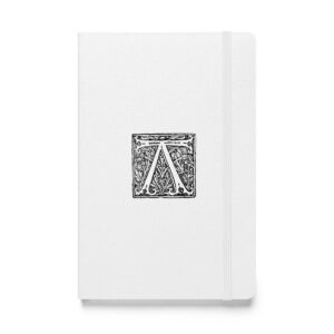 Hardcover bound notebook  - Antique letter A