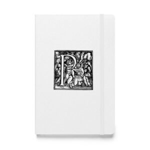 Hardcover bound notebook  - Antique letter P