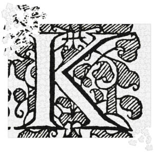 Jigsaw puzzle - Antique capital letter K