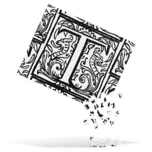 Jigsaw puzzle - Antique initial T
