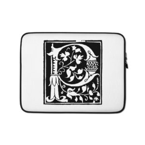 Laptop Sleeve - Antique letter P