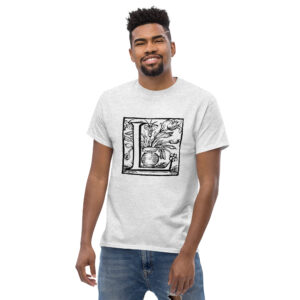 Men's classic tee - Antique initial letter L