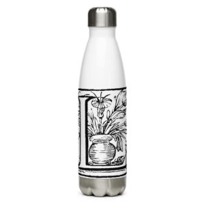 Stainless steel water bottle - Antique Initial L
