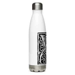 Stainless steel water bottle  -Antique Letter V
