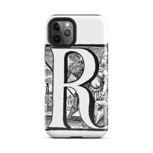 Tough Case for iPhone - Antique letter R