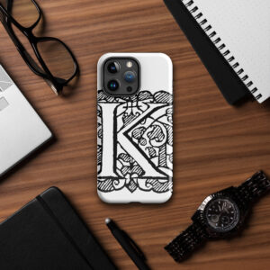 Tough Case for iPhone® - Antique capital letter K
