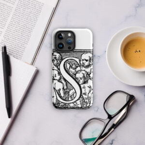 Tough Case for iPhone® - Antique letter S - Smoking Cherubs