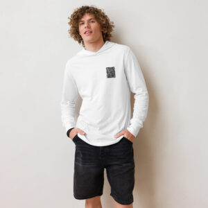 Hooded long-sleeve tee  -Antique Letter V