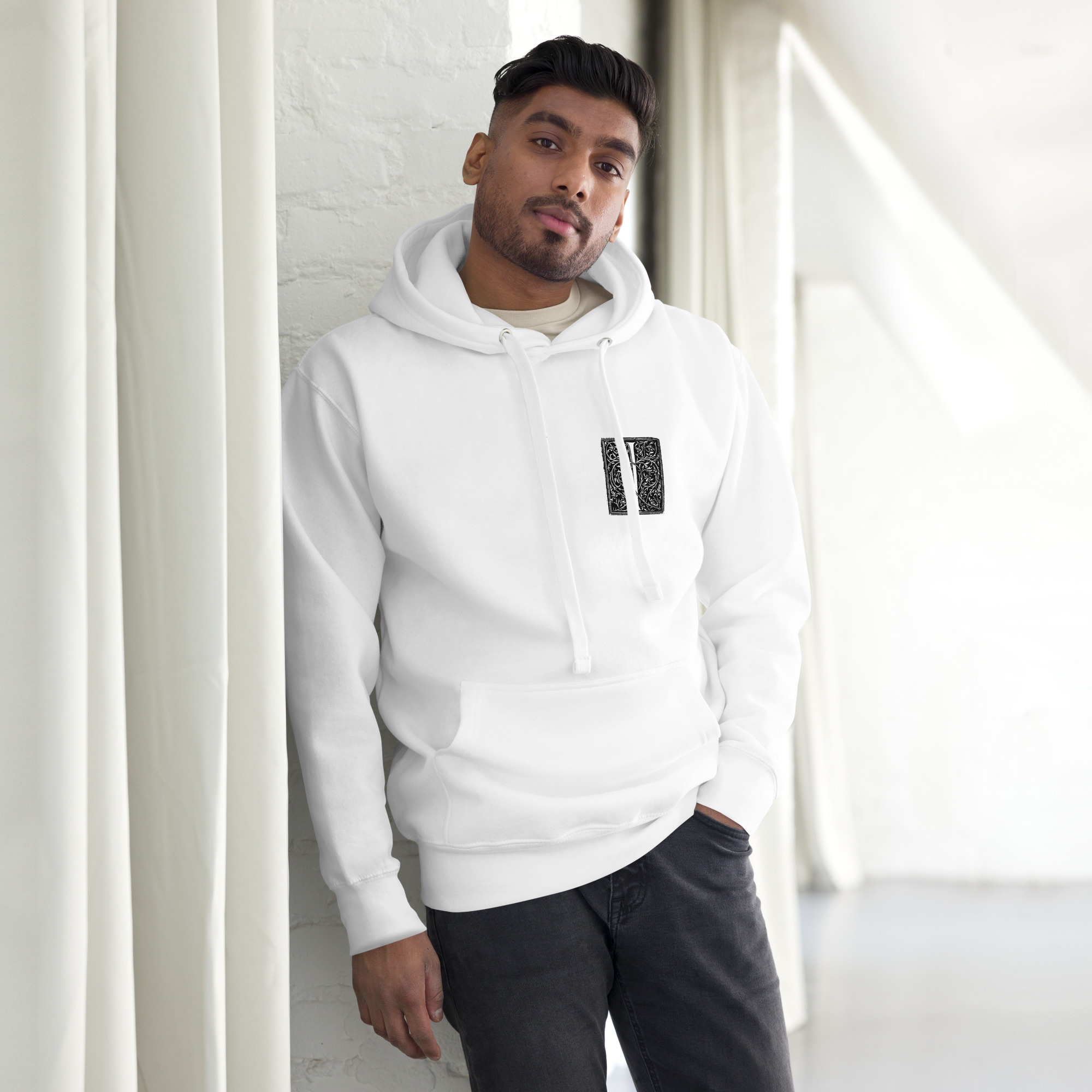 Unisex Hoodie - Antique initial letter I