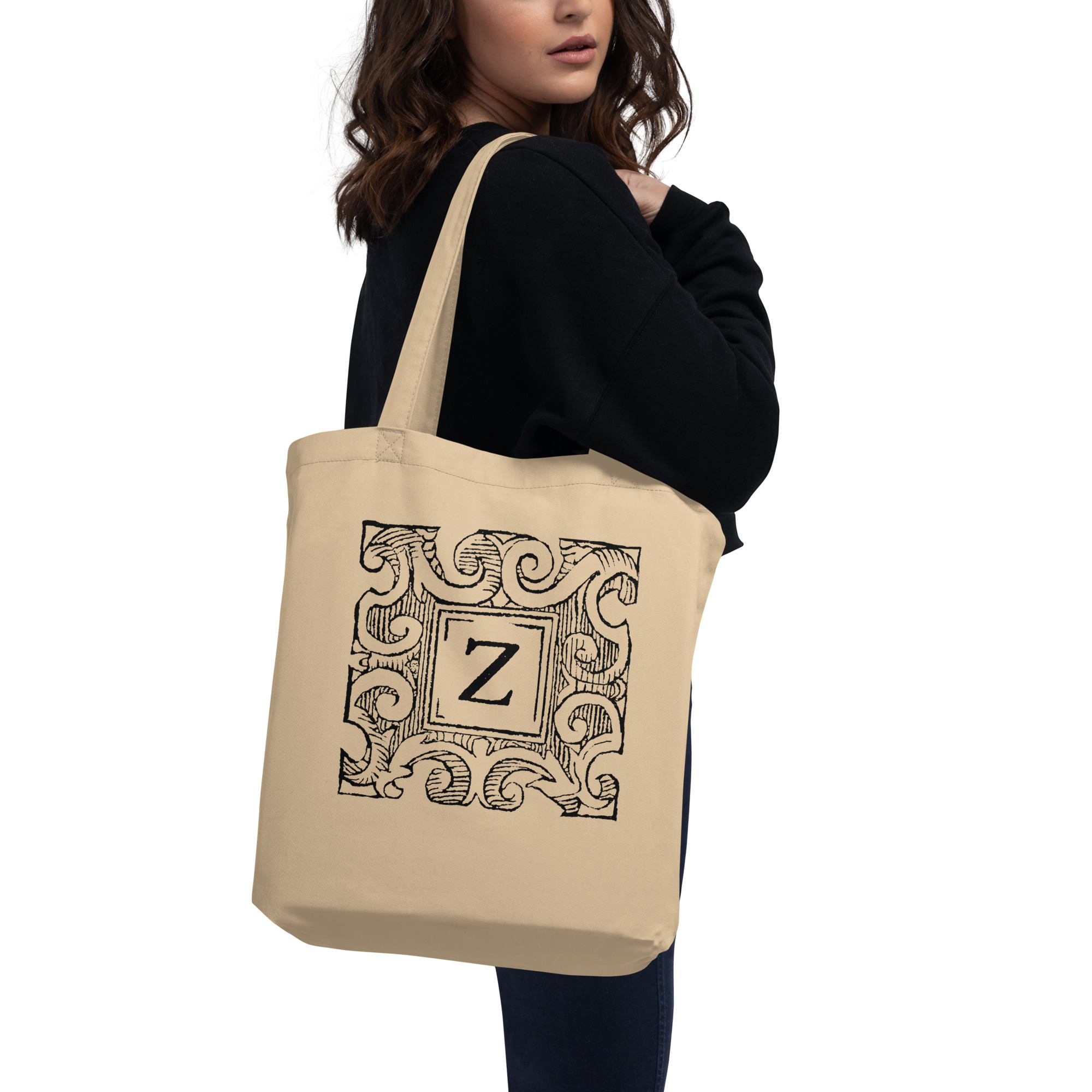 Eco Tote Bag - Antique letter Z - Image 5