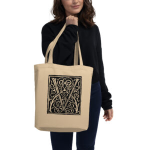 Eco Tote Bag - Antique letter V