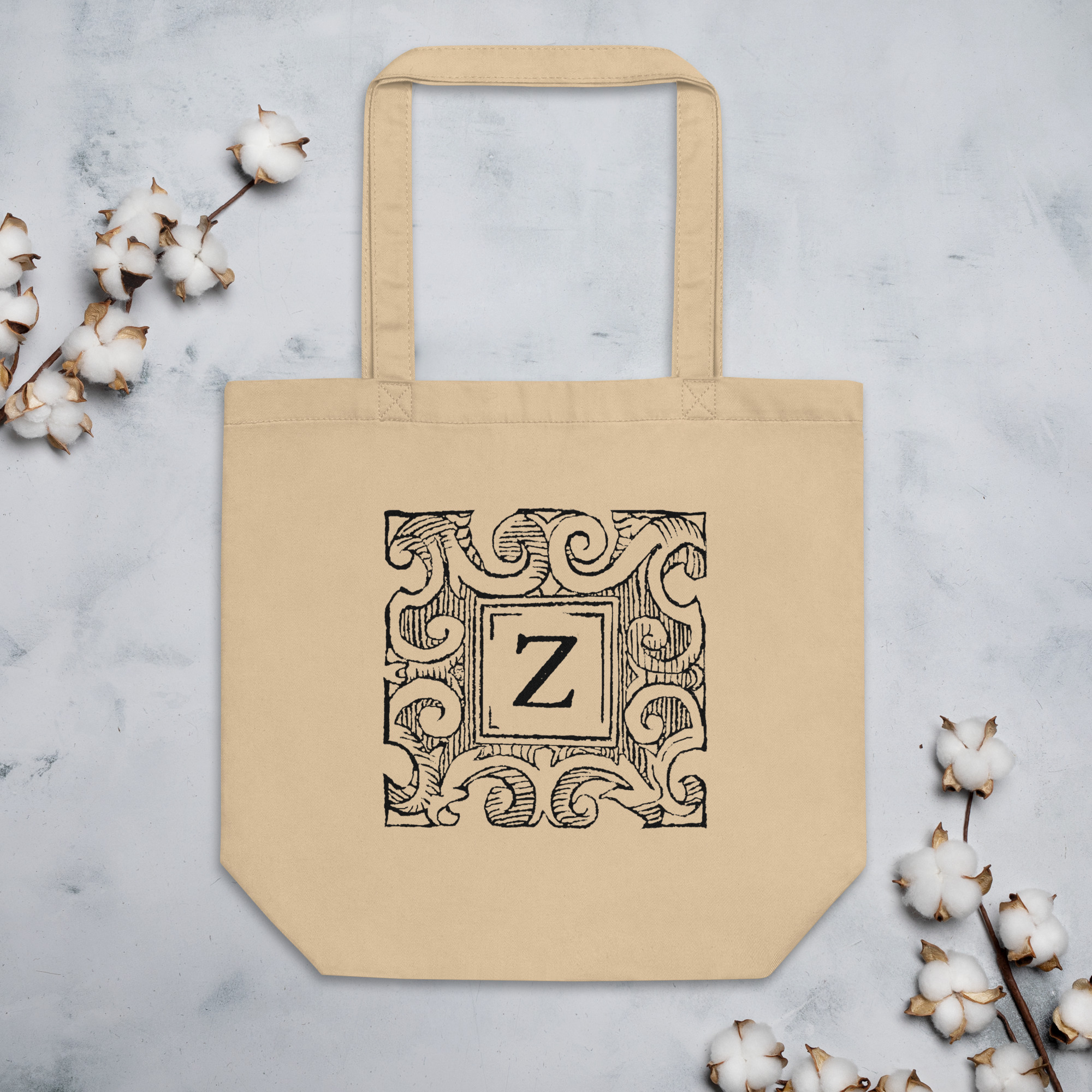 Eco Tote Bag - Antique letter Z - Image 2