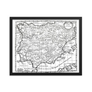 Framed poster - Antique map of ancient Roman Spain