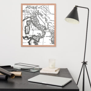 Framed poster - Map of ancient Italy
