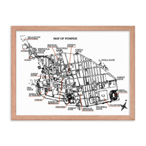 Framed poster - Map of Pompeii