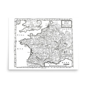 Poster - Antique map of Roman Gaul (France)
