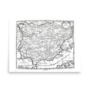 Poster - Antique map of Ancient Roman Spain (Hispania)