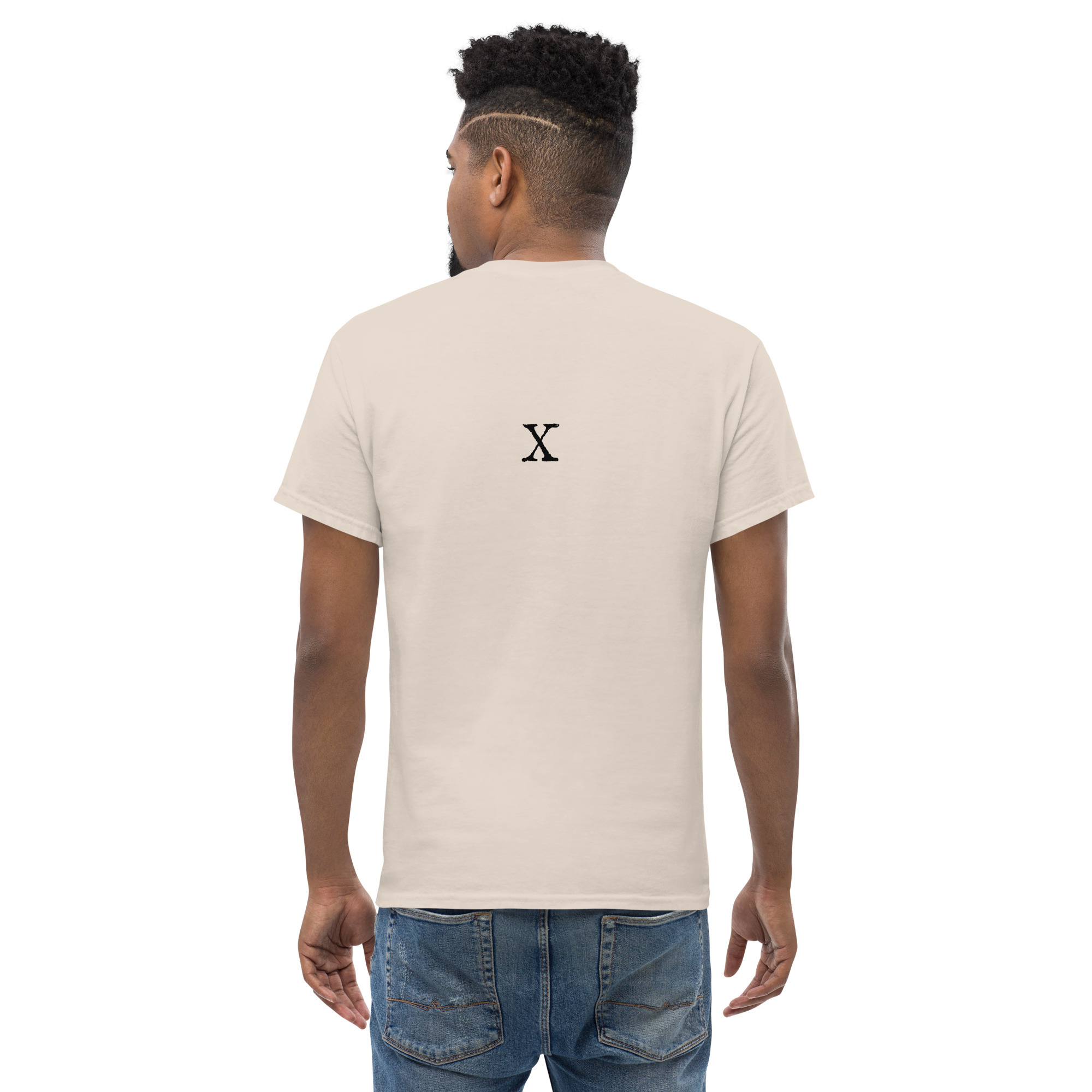 Men's classic tee - Antique letter X - Image 16