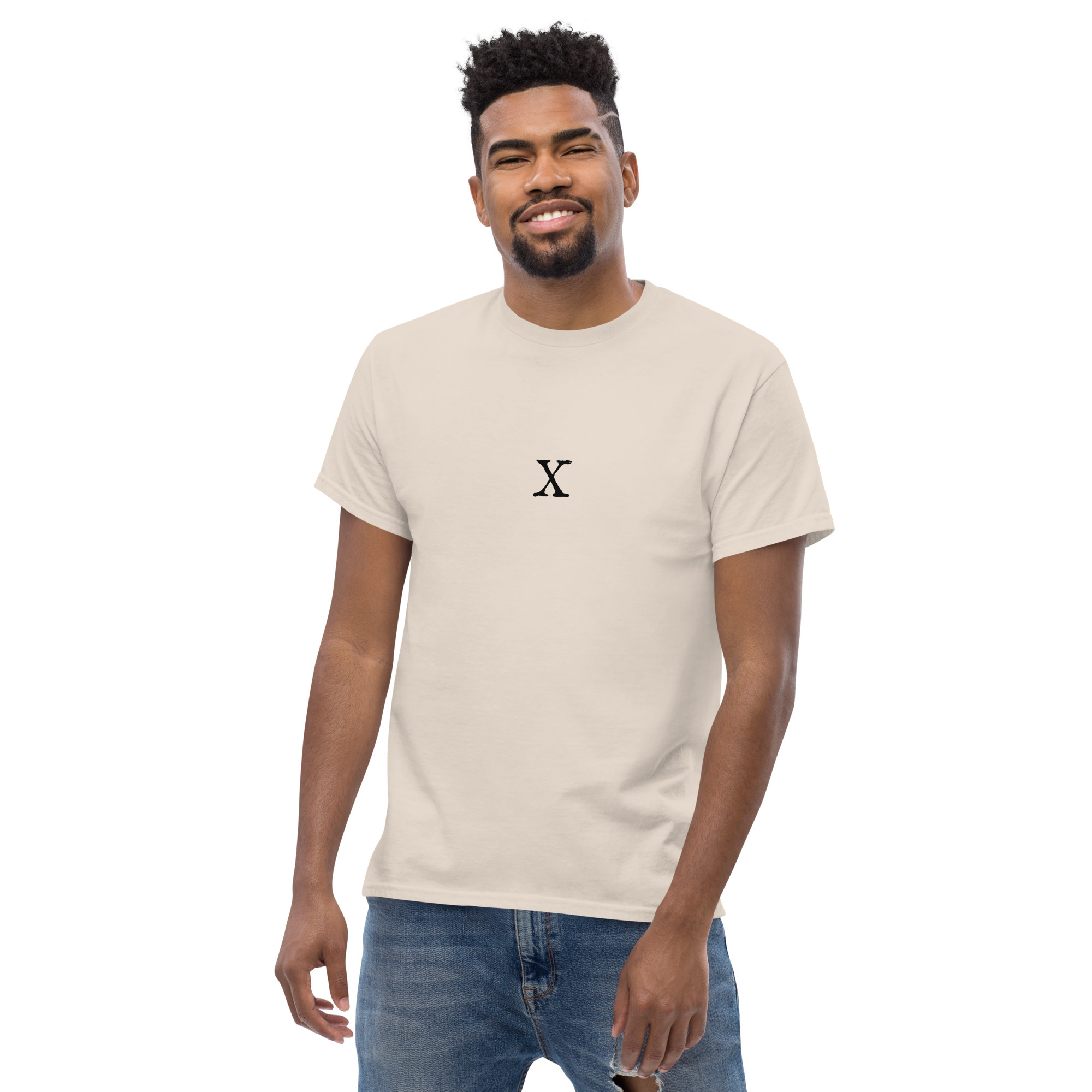Men's classic tee - Antique letter X - Image 15