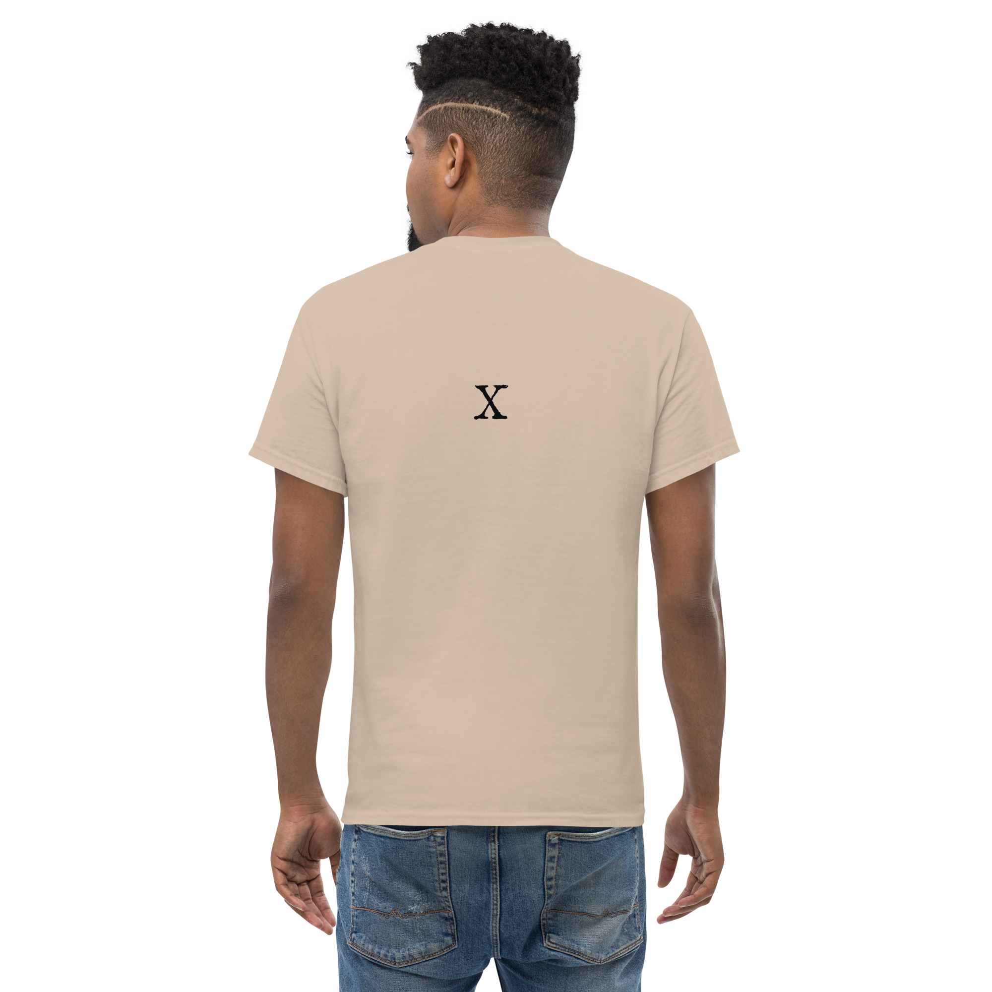 Men's classic tee - Antique letter X - Image 14